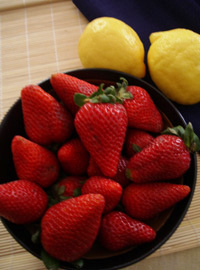 Mousse di yogurt con salsa alle fragole